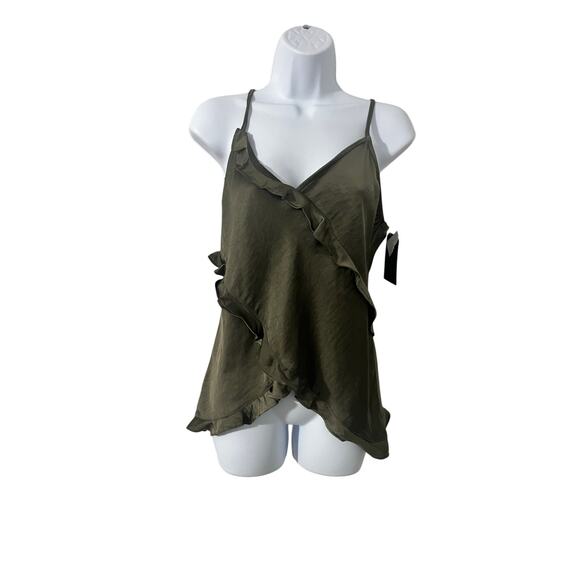 Melrose and Market Tops - NWT Size Med Melrose & Market Olive Green Satin Cami